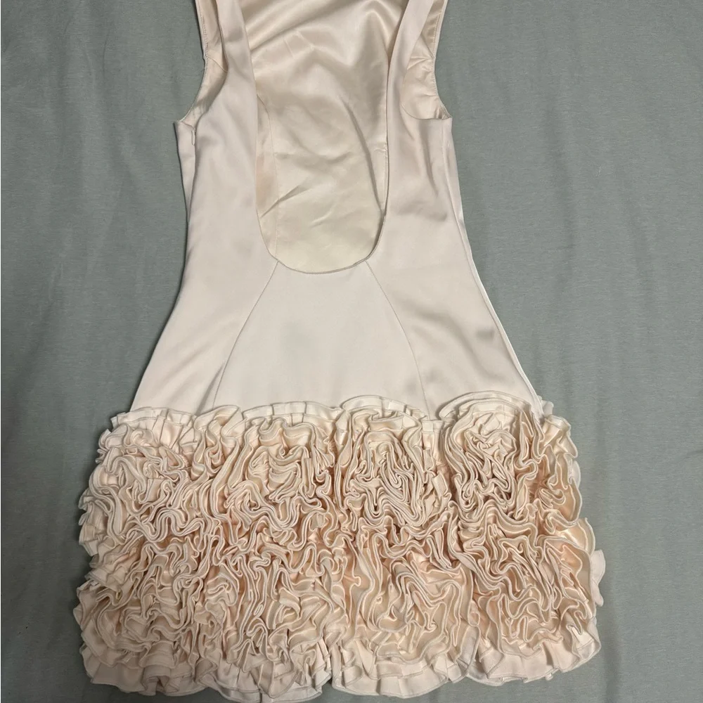 Oh Polly Cream Satin Dress - Picture 2 of 6